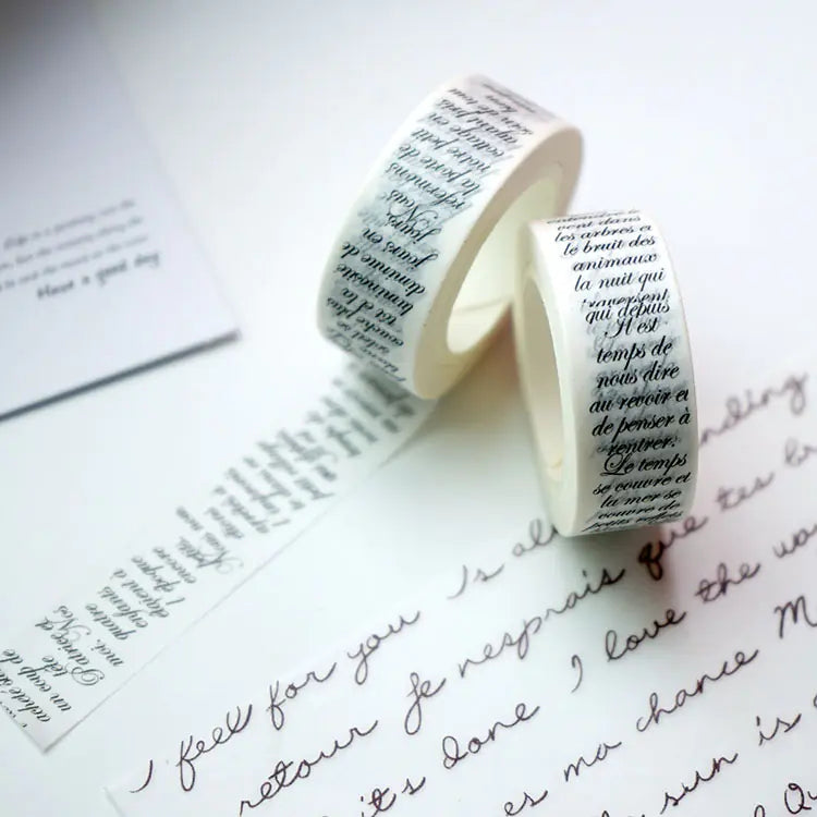 Minimalist Letter Washi Tape